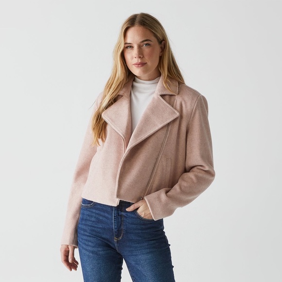 Michael Stars Amelia Moto Jacket Small pink - Picture 2 of 9